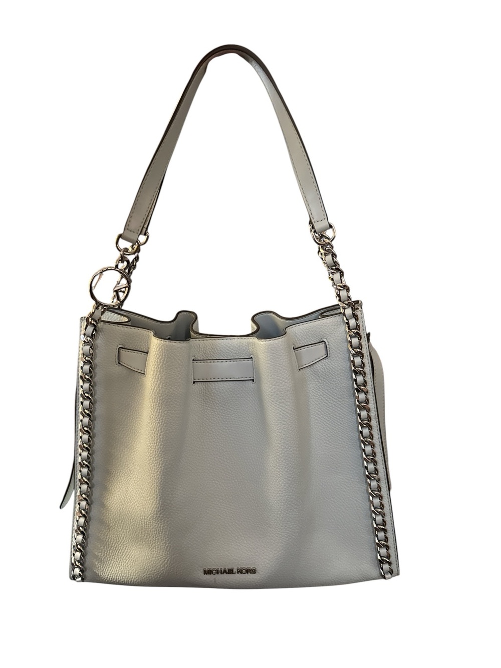 Michael Kors Mina Large MK Logo Chain Shoulder Bag Msrp $498
